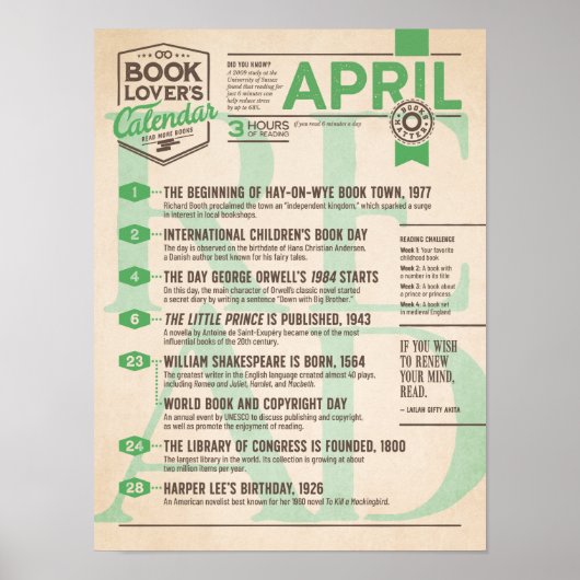 Letterlijk Poster april (Voorkant)