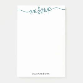Letterlijke Wassup Custom Post-it® notes (Blauwgro