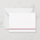 Letterman Afstudeer Maroon  Notitiekaartje (Achterkant)