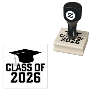 Letterman Afstudeerklas 2026 Rubberstempel
