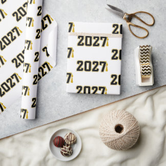 Letterman Afstudeerklas 2027 Cadeaupapier