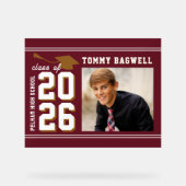 LETTERMAN-AFSTUDENT SLIM ACRYL BORD (Voorkant)