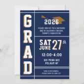 LETTERMAN GRAD NAVY Announcement & Invitation (Dos)