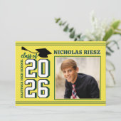 LETTERMAN GRAD YELLOW Announcement & Invitation (Debout devant)