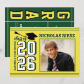 LETTERMAN GRAD YELLOW Announcement & Invitation (Devant / Derrière)