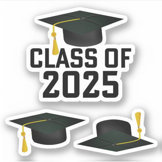 Lettermansklasse van 2025 Afstuderen Sticker (Voorkant)