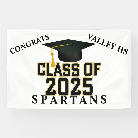 Lettermansklasse van 2025 spandoek (Horizontaal)