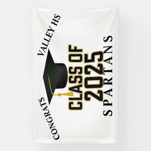 Lettermansklasse van 2025 spandoek (Verticaal)