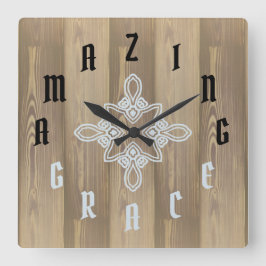 Letternummers Houten korrels Vierkante Klok