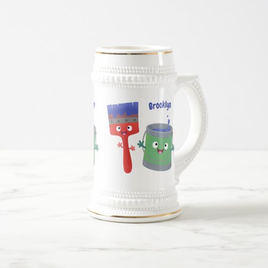 Letterpenseel- en tekentekentekentekens bierpul (Voorkant rechts)