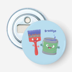 Letterpenseel- en tekentekentekentekens button flesopener