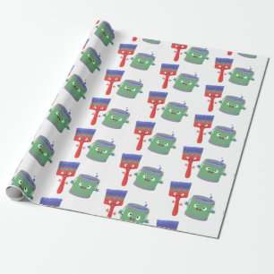Letterpenseel- en tekentekentekentekens cadeaupapier