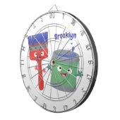 Letterpenseel- en tekentekentekentekens dartbord (Voorkant Rechts)