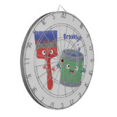 Letterpenseel- en tekentekentekentekens dartbord (Voorkant Links)