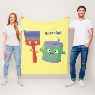 Letterpenseel- en tekentekentekentekens fleece deken
