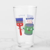 Letterpenseel- en tekentekentekentekens glas (Voorkant)