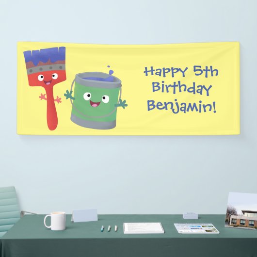 Letterpenseel- en tekentekentekentekens spandoek (Beurs)