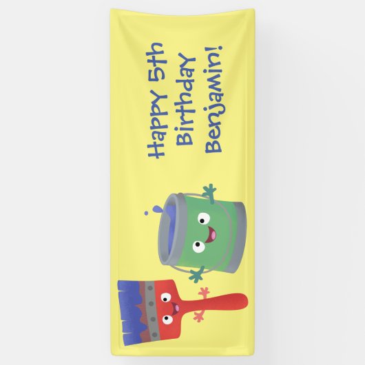 Letterpenseel- en tekentekentekentekens spandoek (Verticaal)