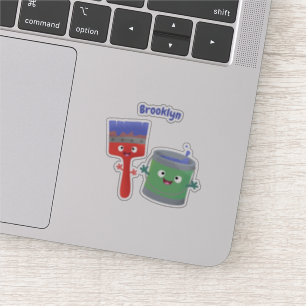 Letterpenseel- en tekentekentekentekens sticker