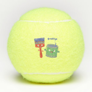 Letterpenseel- en tekentekentekentekens tennisballen