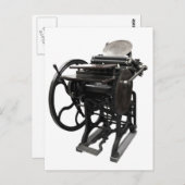 letterpress 1888 carte postale (Devant / Derrière)