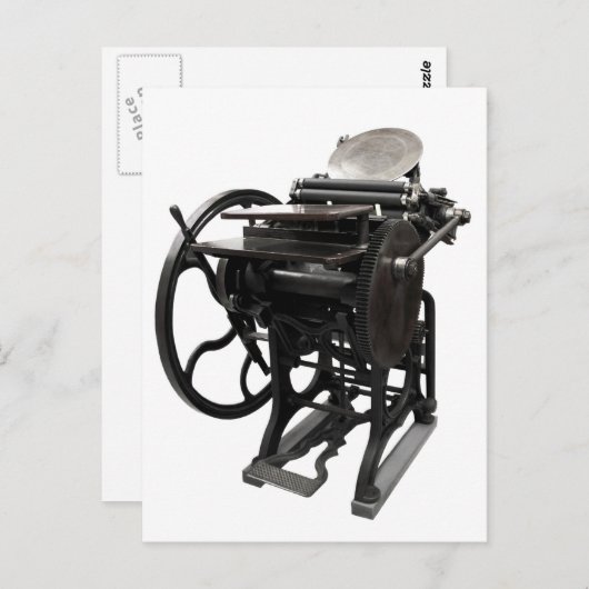 letterpress 1888 carte postale (Devant / Derrière)