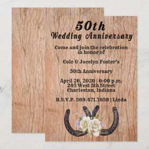 Letterpress 50e verjaardagsviering kaart
