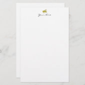 Letterpress Bee Briefpapier (Voorkant / Achterkant)