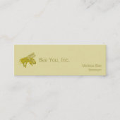 Letterpress Bee Mini Carte de visite (Devant)