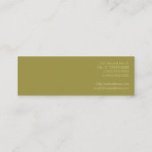 Letterpress Bee Mini Carte de visite (Dos)