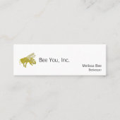 Letterpress Bee Mini Visitekaartje (Voorkant)