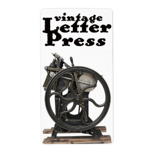 Letterpress de 1901 étiquette de vin