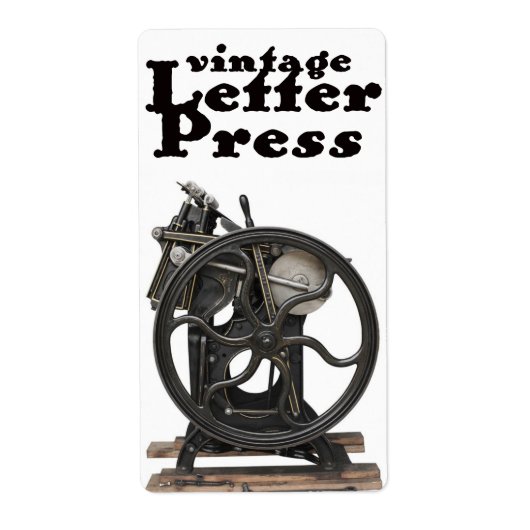 Letterpress de 1901 étiquette de vin (Devant)