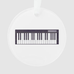 Letterpress Electronic Music-toetsenbord Ornament