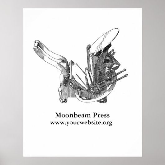 letterpress gepersonaliseerd Kelsey poster (Voorkant)