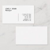 Letterpress Modern Professional Visitekaartje (Voorkant / Achterkant)