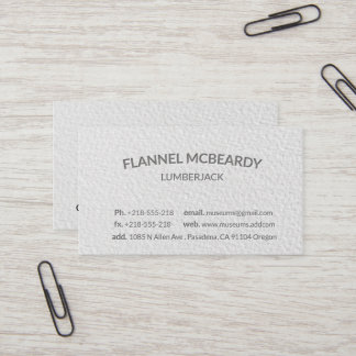 Letterpress Modern Professional White Visitekaartje