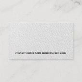 Letterpress Modern Professional White Visitekaartje (Achterkant)