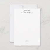 Letterpress paw print briefkaart met naam (Voorkant)