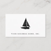 Letterpress Style Sailboot Visitekaartje (Voorkant)