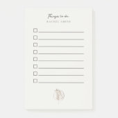 Letterpress twig to do lijst post-it® notes (Voorkant)