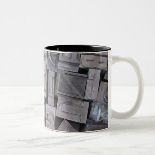 Letterpress Type de métal Mug (Droit)