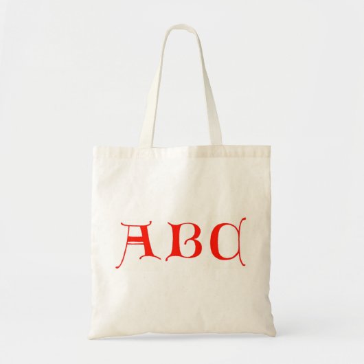 Letters ABC Bag Tote Bag (Voorkant)