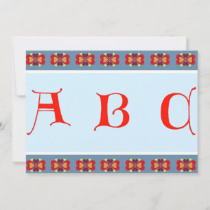 Letters ABC Uitnodiging