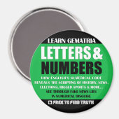 LETTERS & CIJFERS Koelkast Magneet (Voorkant / Achterkant)