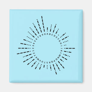 Letters en cijfers in morsecode magneet