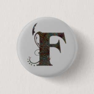 Letters F - Square Button