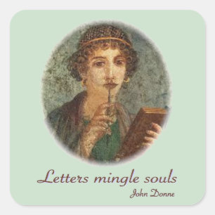 Letters Mingle Souls Vierkante Sticker