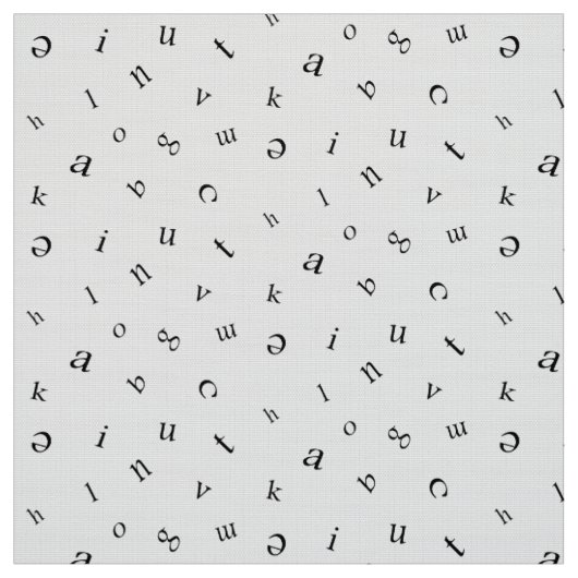 Letters Stof (Swatch)