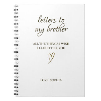 Letters to My Brother– Personalized Letter Notitieboek